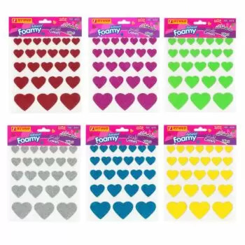 [TE4614] MOUSSE ADHESIVE COULEUR COUR BLISTER DE 25 PSC 4614