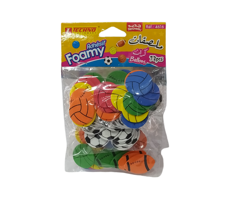 [TE4616] MOUSSE ADHISIVE BALLONS BLISTER TECHNO 4616