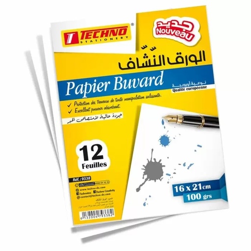 [TE9338] PAPIER BUVARD 100G TECHNO 9338