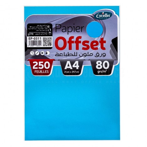 [EP0311] PAPIER OFFSET EXCELLES BLEU A4 80GR