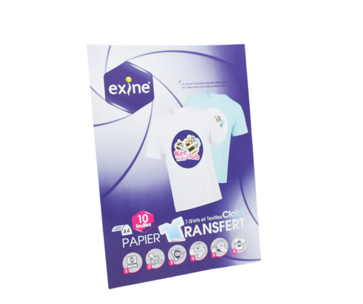 [IB53150] PAPIER TRANSFERT EXINE CLAIRE A4 10F IB53150