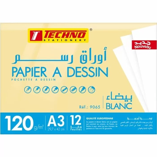 [TE9065] POCHETTE DESSIN TECHNO A3 120G 9065