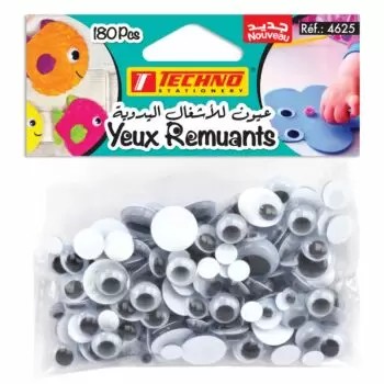 [TE4625] YEUX PEMUANTS NOIR ET BLANC TECHNO 4625