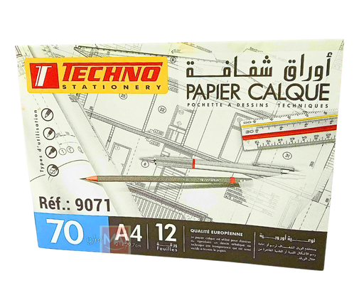 [TE9071] BLOC CALQUE TECHNO 70GM 9071