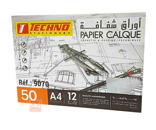 [TE9070] BLOC CALQUE TECHNO 50GR 9070