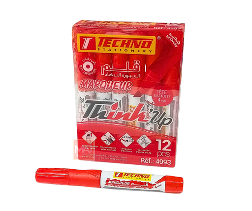 [TE4993] MARQUEUR TABLEAU BLANC TECHNO THINK UP ROUGE 4993