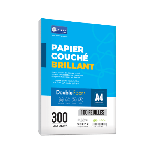 [GA6957] PAPIER COUCHE GALAXI A4 300G 100F