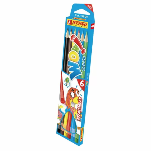 [TE5800] CRAYONS COULEURS TECHNO EFFAÇABLE WOW 