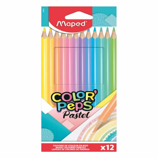[MA832069] CRAYONS COULEURS PASTEL X12 COLOR'PEPS 832069
