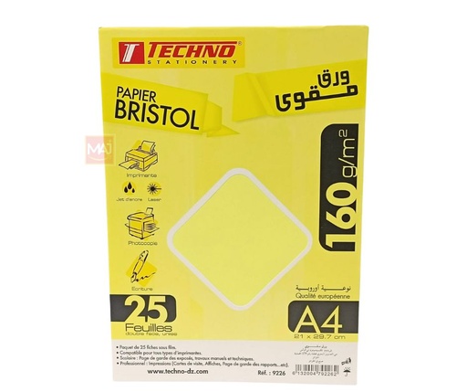 [TE9226] BRISTOL TECHNO UNI JAUNE A4 25F 9226