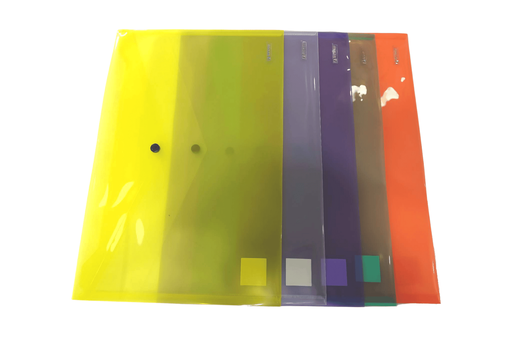 [TE5094] POCHETTE ENVELOPPE A BOUTON TECHNO TRANSPARENTE 