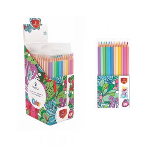 [VS0466] CRAYONS COULEURS PASTEL VERTEX 12 GM BOITE EN PLASTIQUE