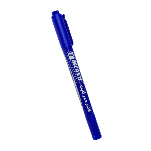 [TE5170] MARQUEUR PERMANENT BLEU TECHNO DOUBLE TETE