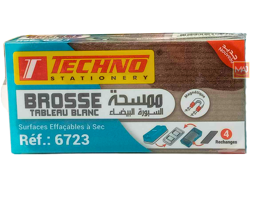 [TE6723] BROSSE TECHNO MAGNÉTIQUE +4 RECHANGES PM