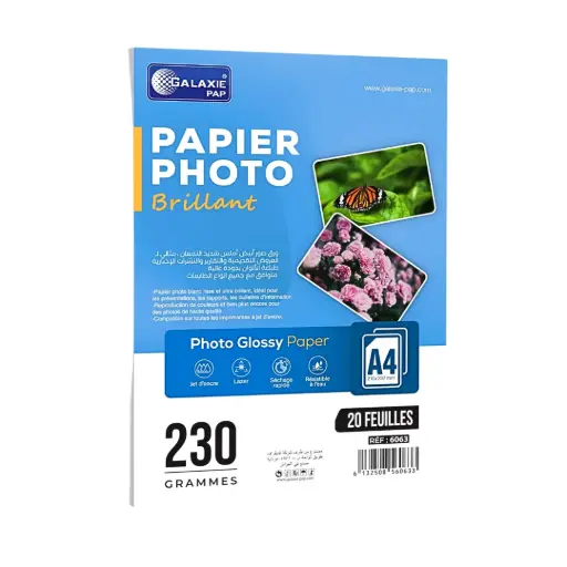 [GA6063] PAPIER PHOTO BRILLANT GALAXIE 230GRL GA6063