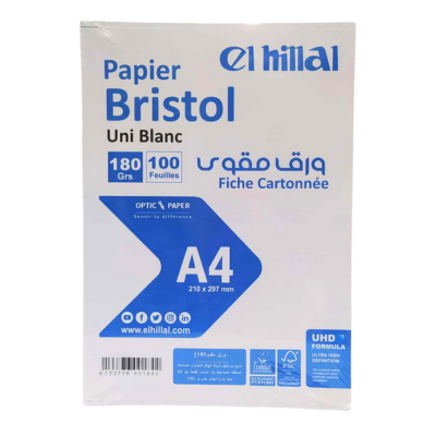 [FBUH] RAM PAPIER BRISTOL UNI HILLAL 180G 100F