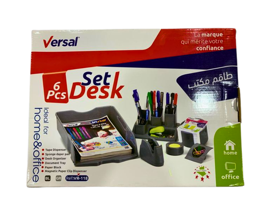 [VR118] ENSEMBLE DE BUREAU VERSAL EN PLASTIQUE 6 PCS