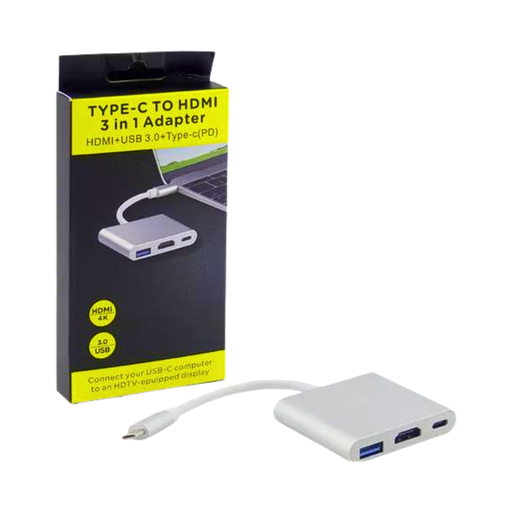 ADAPTATEUR TYPE C TO HDMI+USB 3.0+TYPE C 