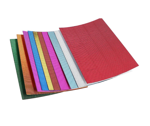[PONU] PAPIERS ONDULE METALLISE TECHNO COULEUR