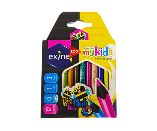 [01020] CRAYON COULEUR EXINE ECO EASY  BLACK 12PM IS01020