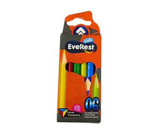 [EV1506] CRAYONS COULEURS EVEREST 6 COULEURS EV1506