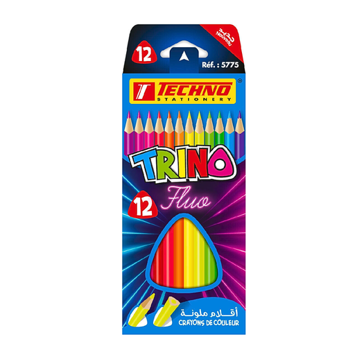 [TE5775] CRAYONS COULEURS TECHNO TRINO 12PCS 5775 