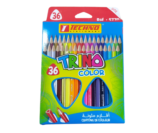 [TE5770] CRAYONS DE COULEUR TRIO BOITE DE 36 PCS 