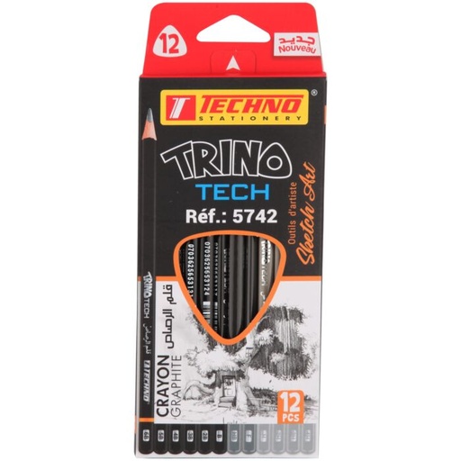 [TE5742] CRAYONS TECHNIQUE TECHNO BOITE DE 12 PCS 