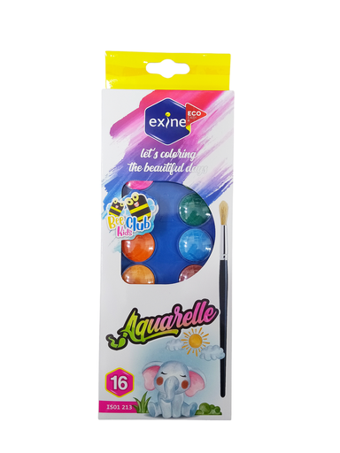 [IS01213] AQUARELLE EXINE 16 COULEURS 