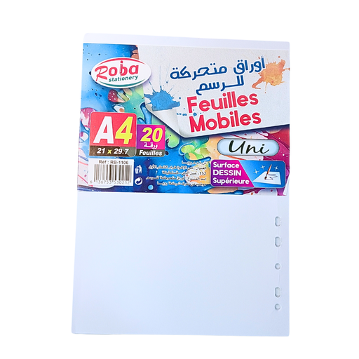 [RB1106] FEUILLE MOBILE DESSIN ROBA RB1106