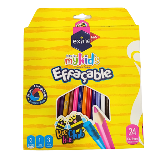 [IS01027] CRAYON COULEUR EXINE 24PCS EFFACABLE IS01027