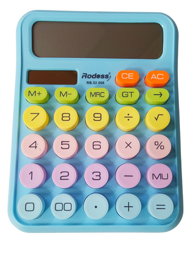 [RB52008] CALCULATRICE RODESS FANTAISIE FLUO RB52008