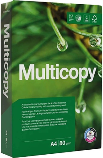 RAM DE PAPIER HILLAL MULTICOPY VERT 80G 