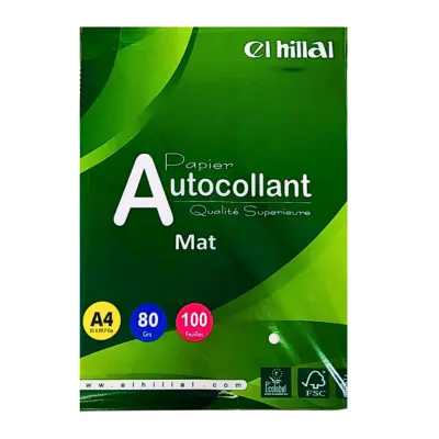 PAPIER AUTOCOLLANT ELHILLAL MAT 80 GRM