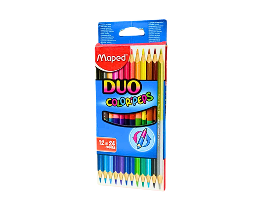 [MA829600] CRAYONS COULEUR MAPED DUO 24 PIÈCES