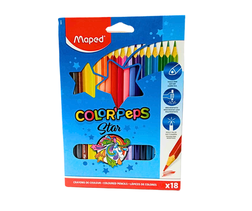 [MA183218] CRAYONS COULEUR MAPED 18PC CLASSIC MA183218