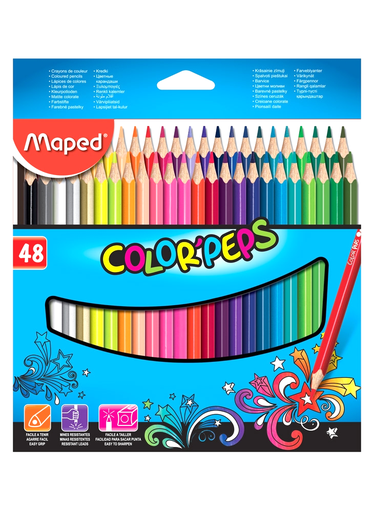 [MA832048] CRAYONS COULEURS MAPED 48 PCS GM MA832048