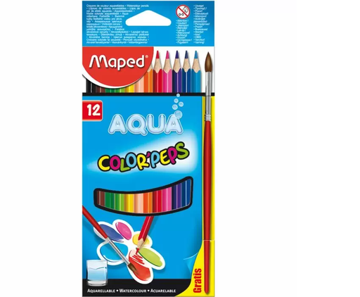 [MA836011] CRAYONS COULEUR MAPED AQUA 12 PCS