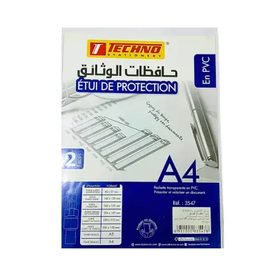 [TE3547] ETUI DE PROTECTION POUR DOCUMENT A4 TECHNO