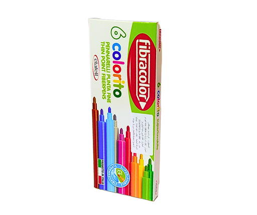 [10539SW006SC] FEUTRE FIBRACOLOR 6 PIECES