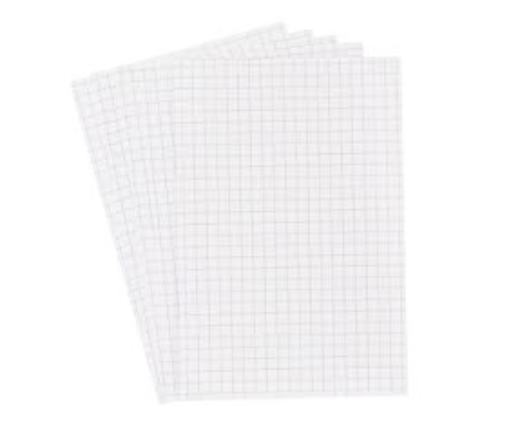 [F04QA] FICHE BRISTOL A4 QUADRILLEES BLANC